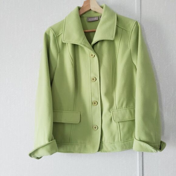 New Chico's Coat lime green - Picture 4 of 11